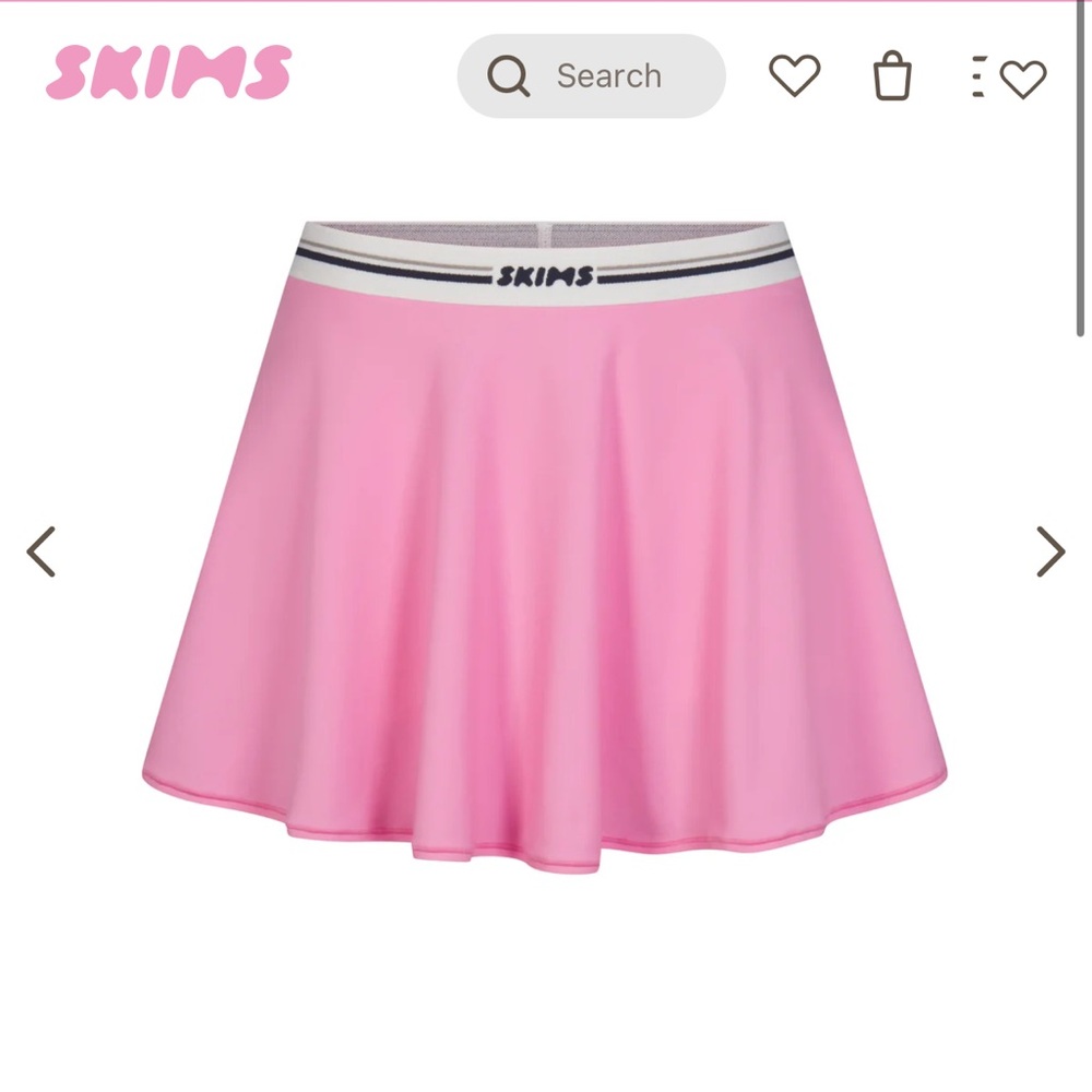 Skims pink tennis skirt.
